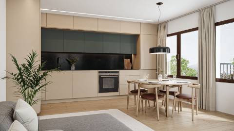Apartamento T1, pronto a habitar.