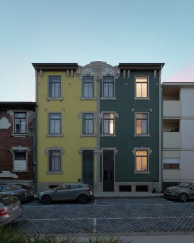 Apartamento T2 totalmente remodelado, com logradouro. - Boavista