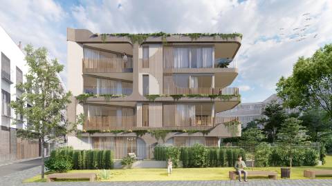 Apartamento T3 em construção, perto da praia.