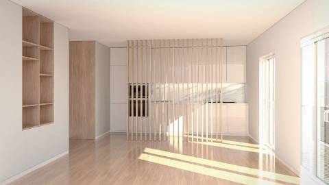 Apartamento T1 novo, localização central.