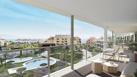 Moradia T2 com terraço e garagem.