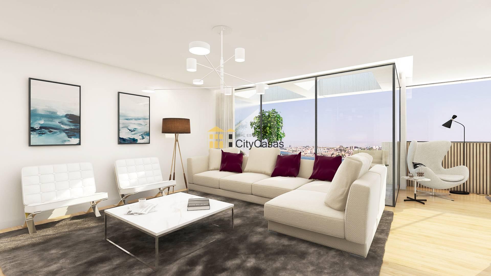 Apartamento T4 Novo | Vistas Panorâmicas Mar e Rio