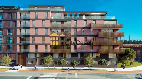 T3 Novo c/ Varanda e Garagem - Edifício c/ Vistas Ria