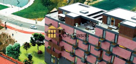 T3 Novo c/ Varanda e Garagem - Edifício c/ Vistas Ria