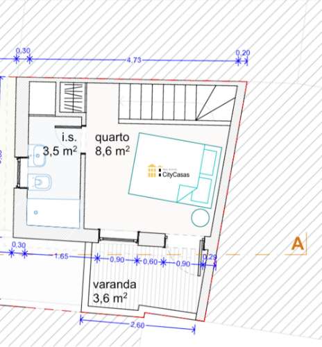 Casa T1 c/ Mezzanino Recuperada na Lavandeira, Oliveira do Douro