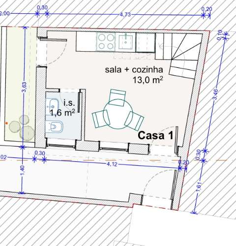 Casa T1 c/ Mezzanino Recuperada na Lavandeira, Oliveira do Douro