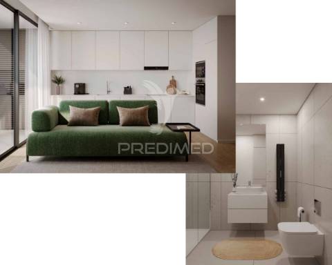 Apartamento t1+1 com varanda e lugar de garagem na prelada