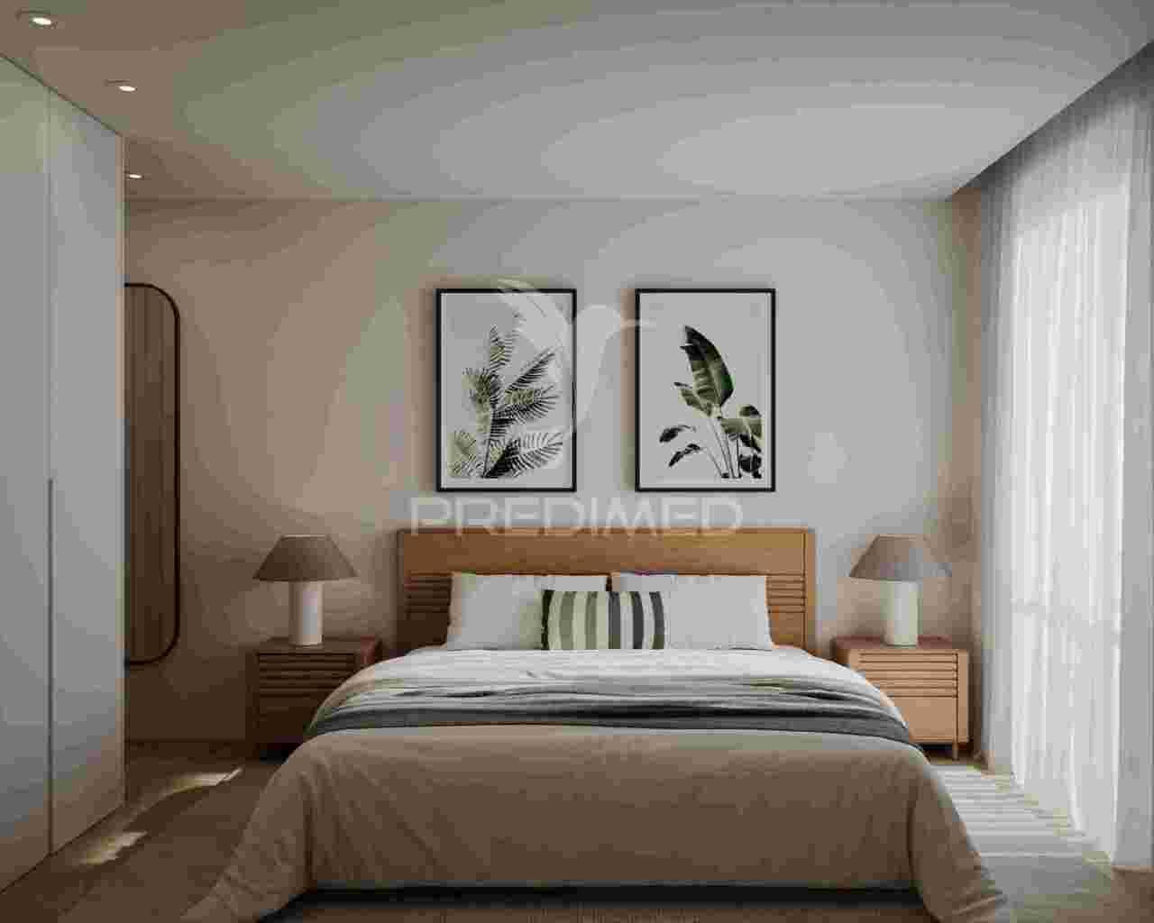Apartamento t1+1 com varanda e lugar de garagem na prelada