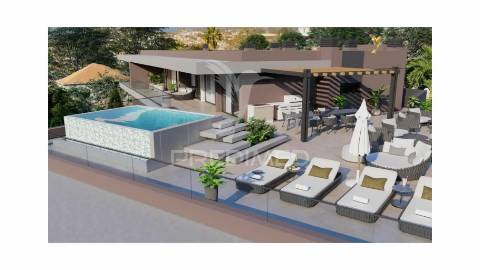 Apartamento t2 jardim e piscina privada vista mar