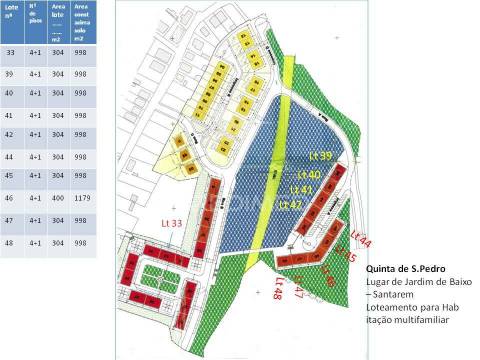 Santarém - lotes de prédio em urbanização de referência