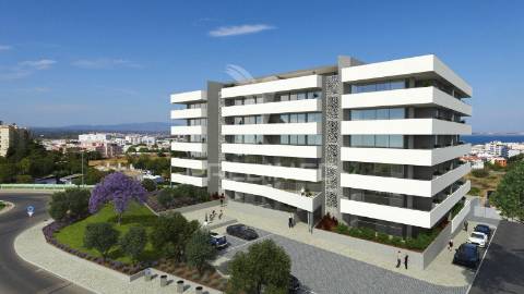 Apartamento t2 luxo, condomínio fechado, em lagos 