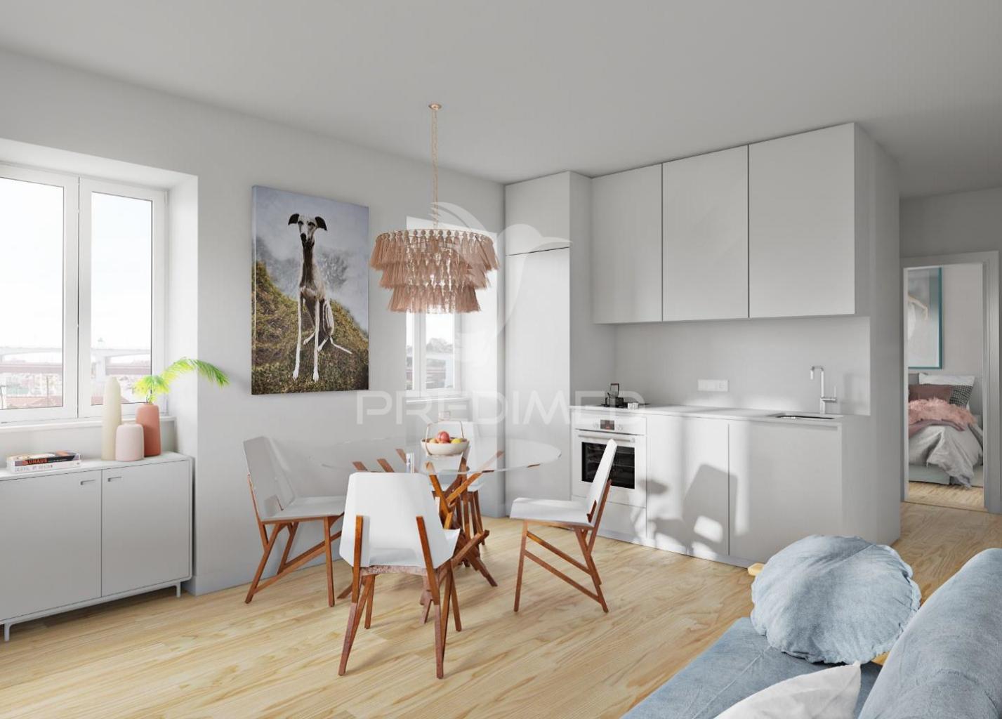 Apartamento t1 remodelado em alcântara