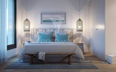 últimos!!apartamento t2 de luxo c/piscina e a 200m da praia