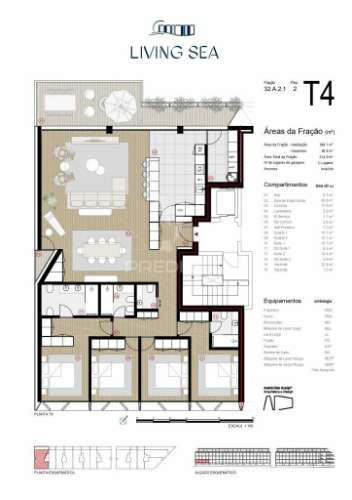 Apartamento t4 novo c/ vistas de rio, vila nova de gaia