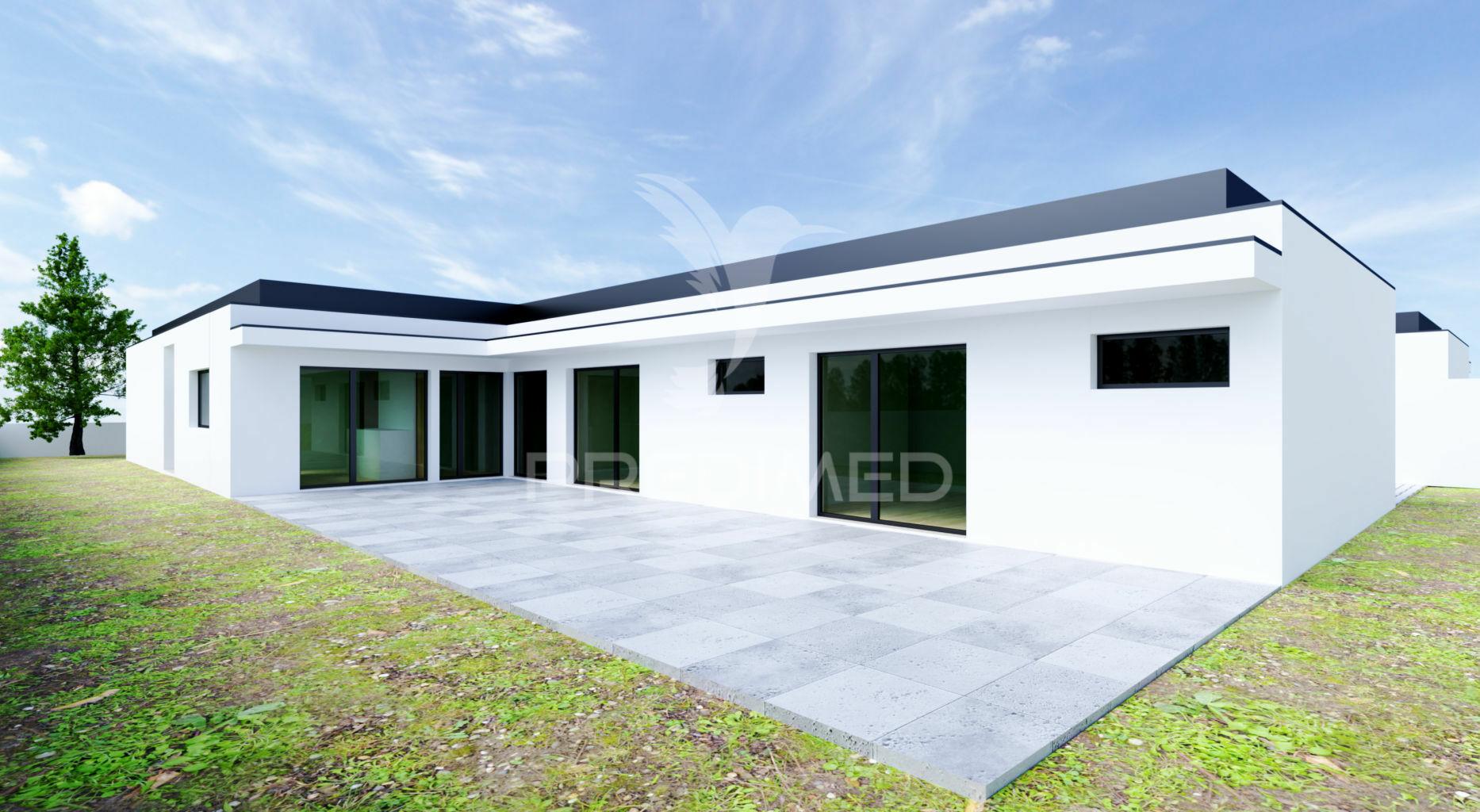 Moradia térrea v4, inseridas em lotes de 1000m2