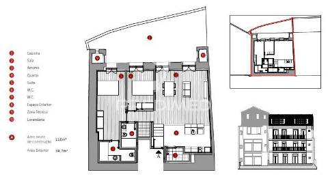 Apartamento t2 para venda - porto