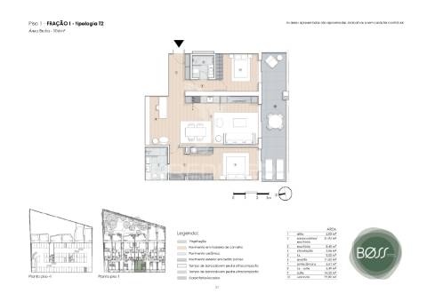 Apartamento t2 novo, com varanda, em paranhos