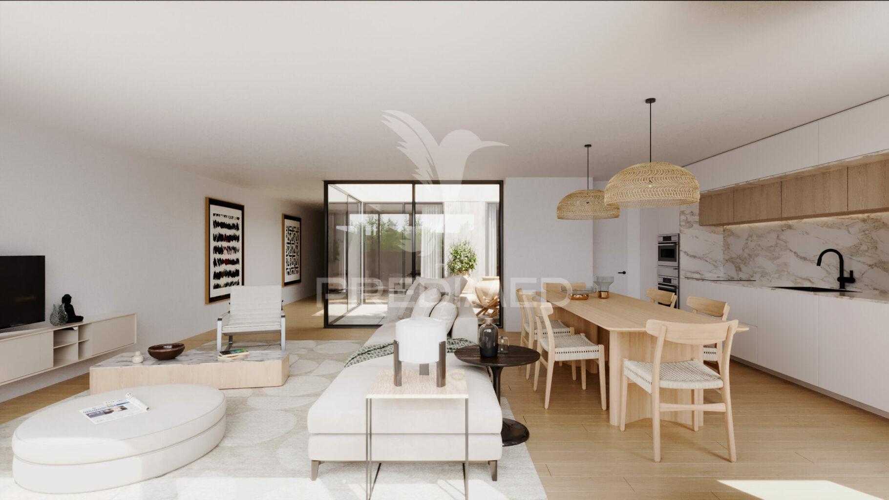 Apartamento t2, terraço, jardim, lugar de garagem, paranhos
