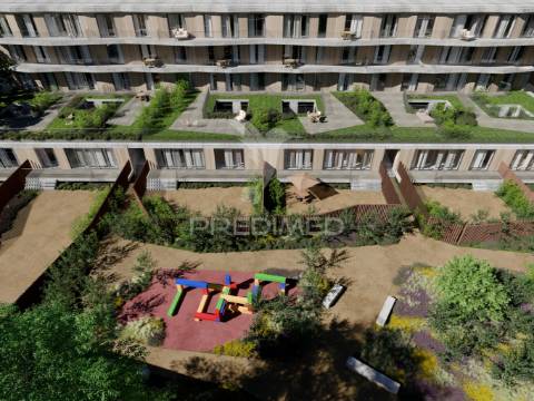 Apartamento t2, terraço, jardim, lugar de garagem, paranhos