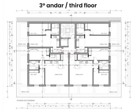 T1+1 novo no centro de vrsa, com 77m2 e 51m2 de varanda
