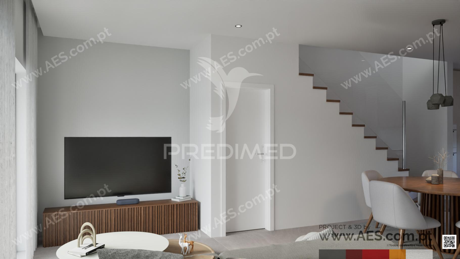 Moradia geminada t2+3 com piscina