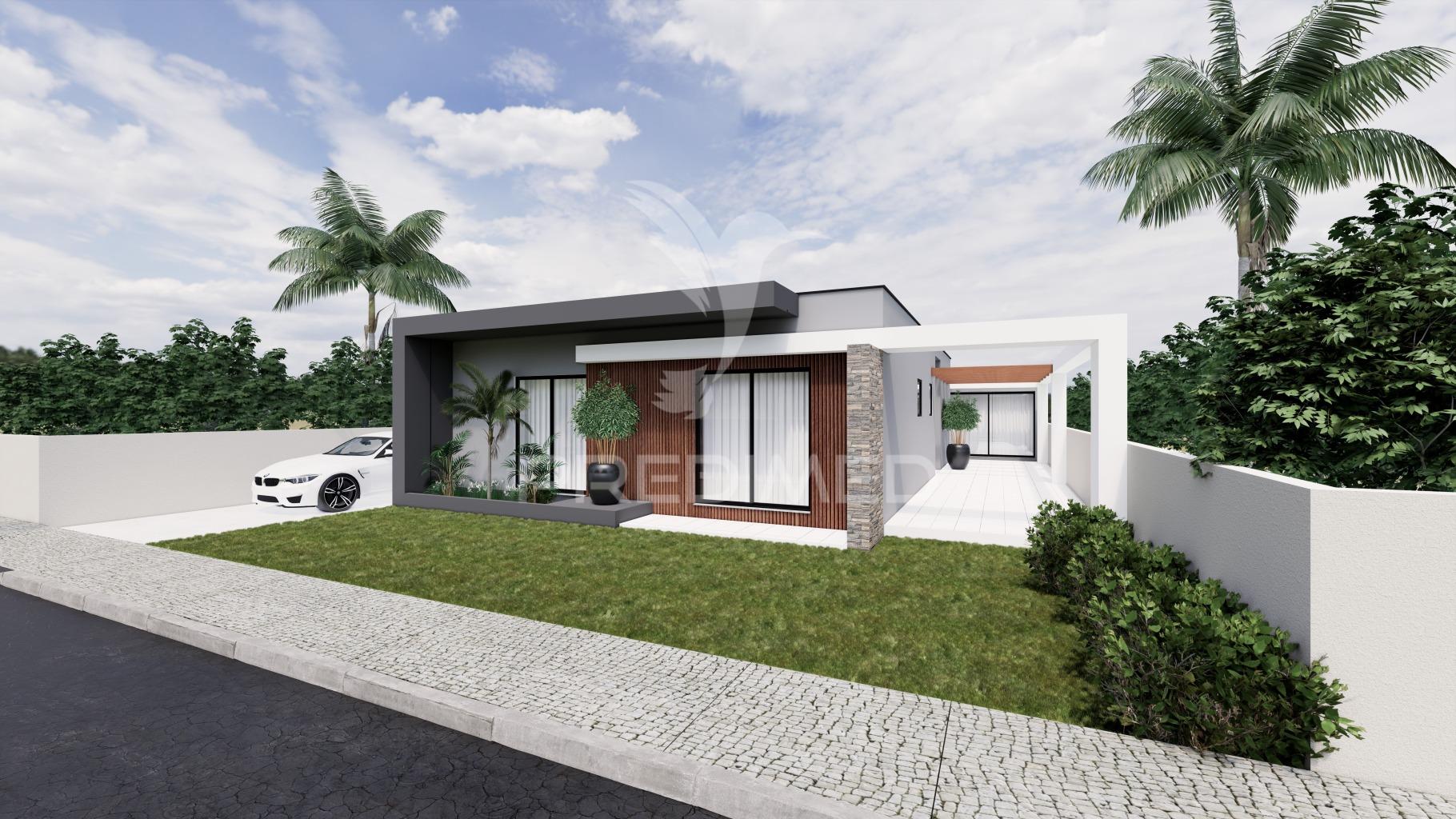 Moradia térrea e isolada t4 com 2 suítes e piscina