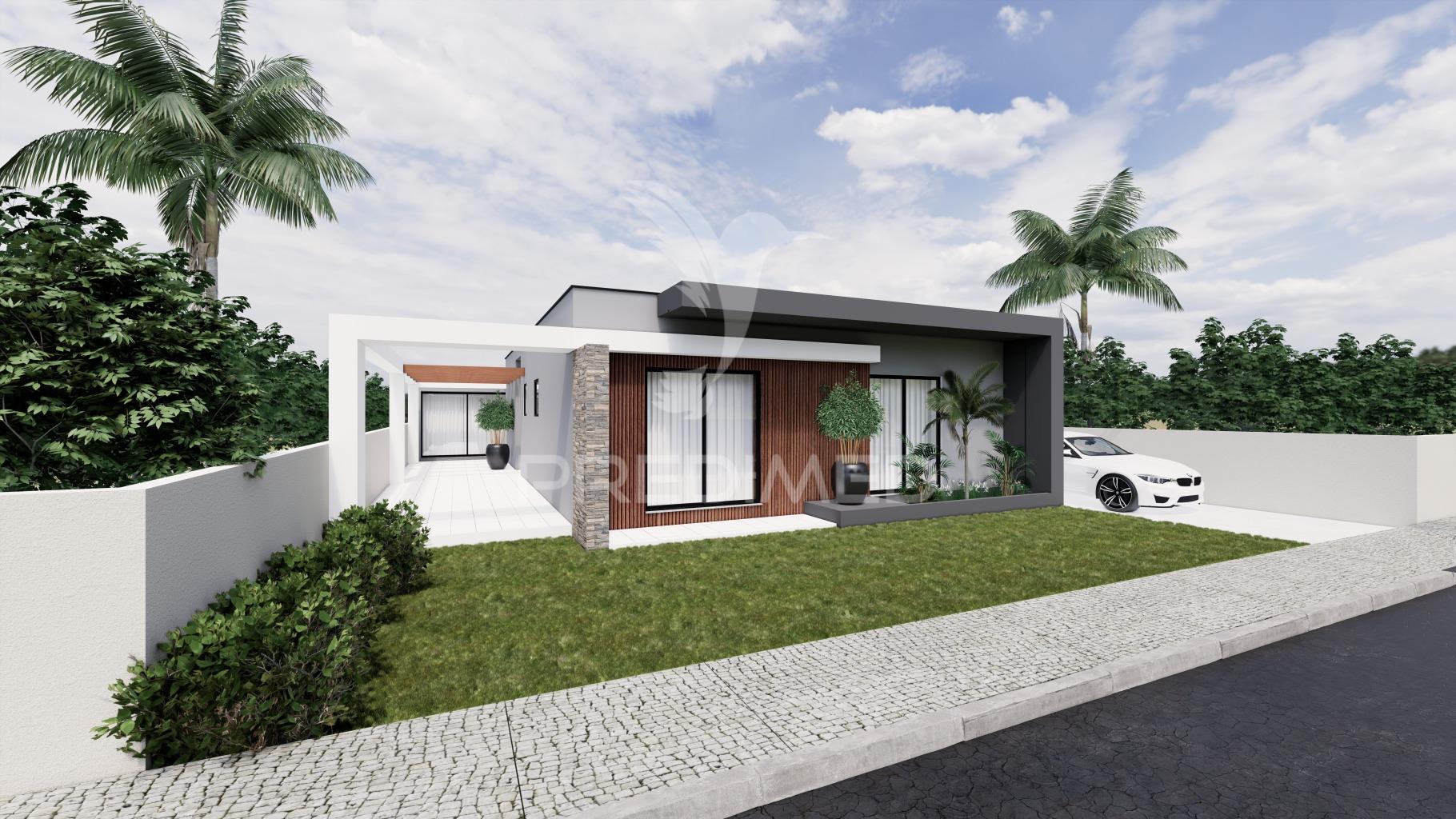 Moradia térrea e isolada t4 com 2 suítes e piscina