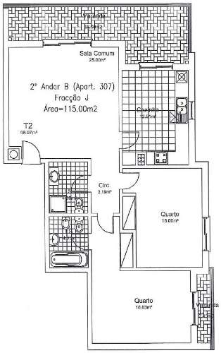 Apartamento t2 - 115 m2 - garagem piscina localização prime