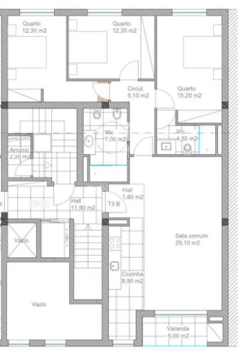 Apartamento t3 novo - próximo ao centro de braga