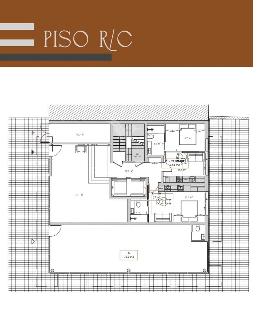 Apartamento t1 smart com varanda na senhora da hora, matosinhos