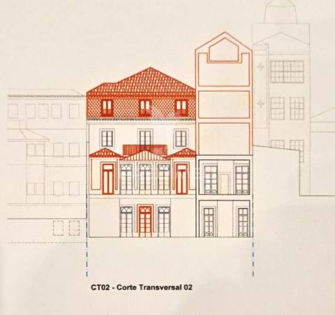Edificio para reconstruir em zona histórica no porto