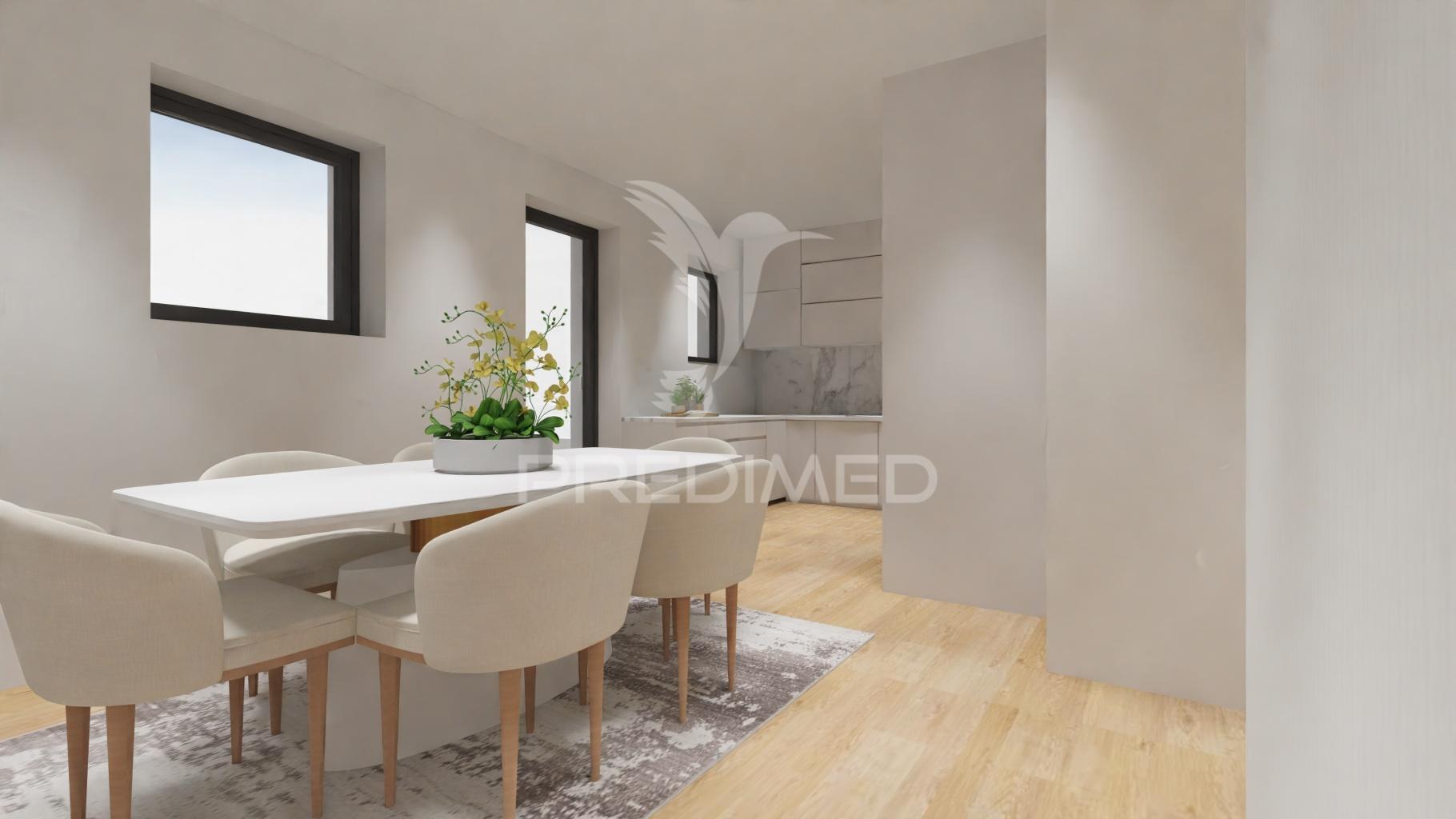 Apartamento t3 com terraço/jardim