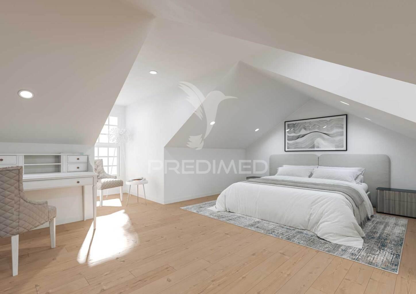 Apartamento t0+2 em edifício pombalino, centro, frente rio