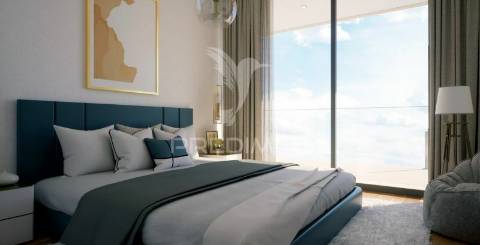 Apartamento t1 luxo com varanda e com acesso à piscina comum do prédio