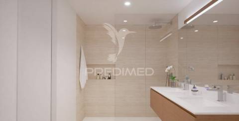 Apartamento t1 luxo com varanda e com acesso à piscina comum do prédio
