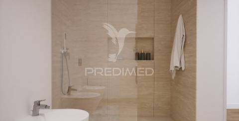 Apartamento t1 luxo com varanda e com acesso à piscina comum do prédio