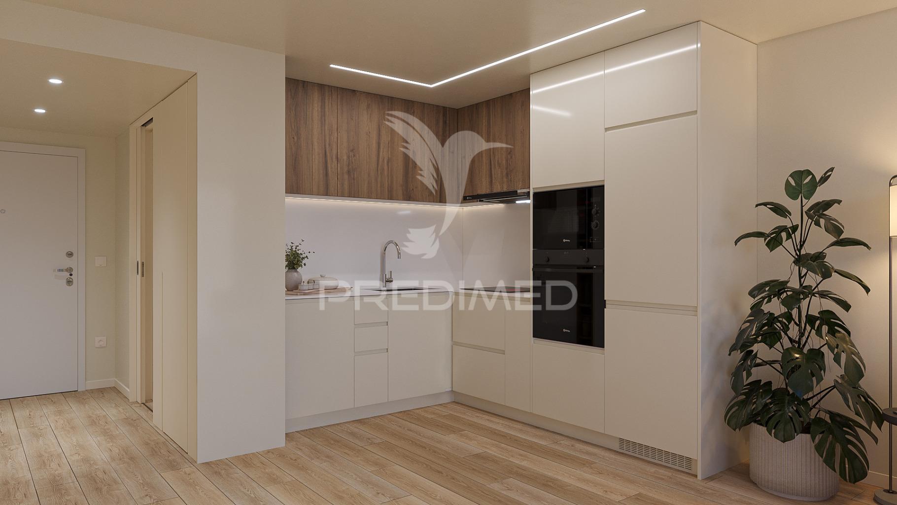 Apartamento de tipologia t2, novo,  com lugar de garagem