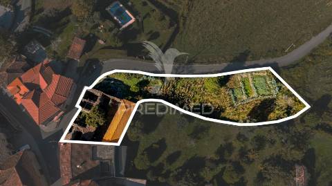 Terreno com prédio para recuperação em ribeira da pena