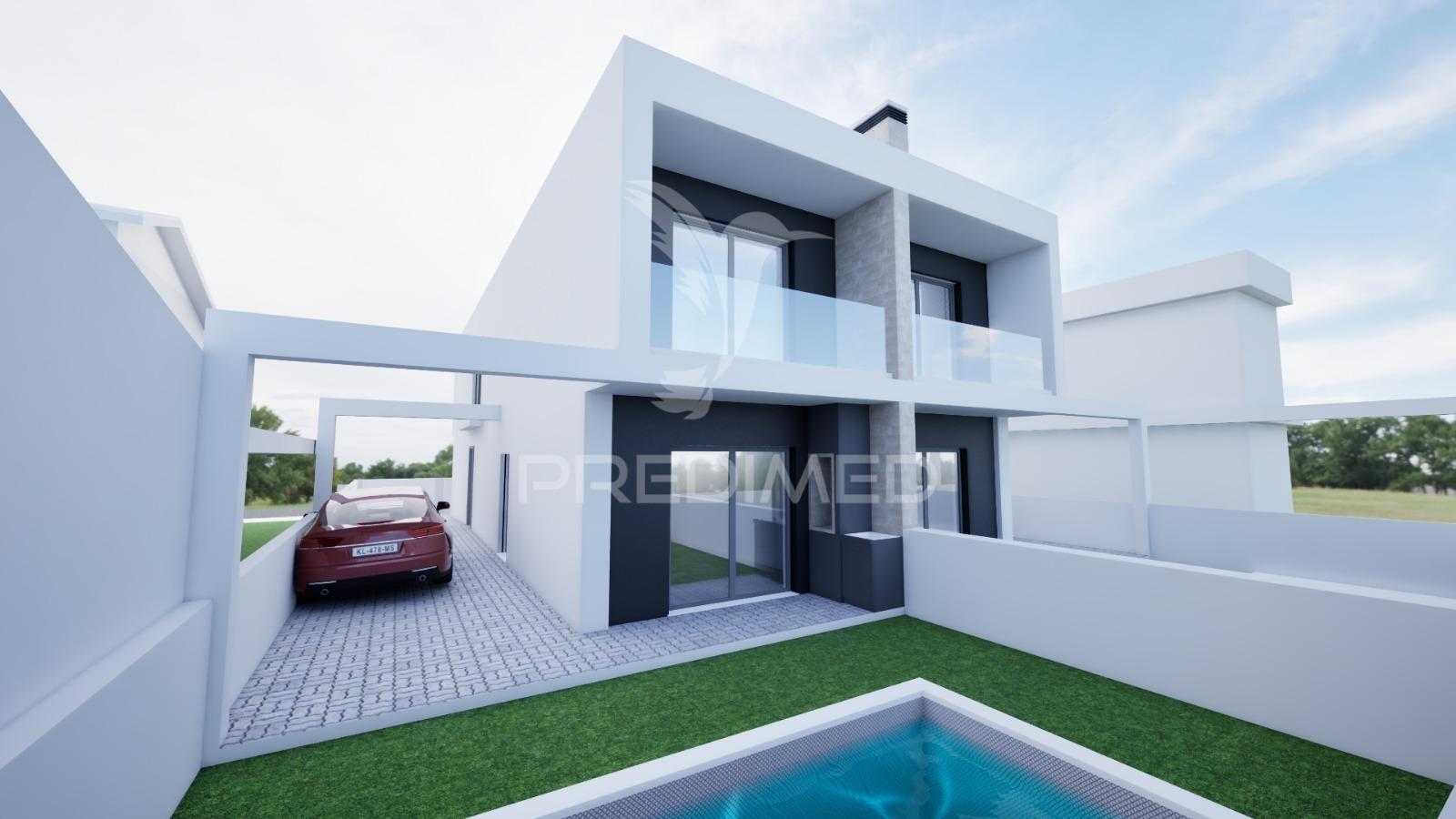Moradia geminada t3 com piscina - fernão ferro