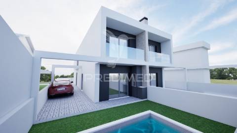 Moradia geminada t3 com piscina - fernão ferro