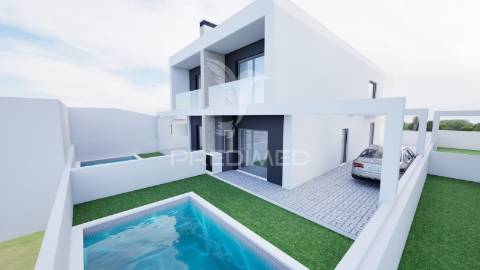 Moradia geminada t3 com piscina - fernão ferro