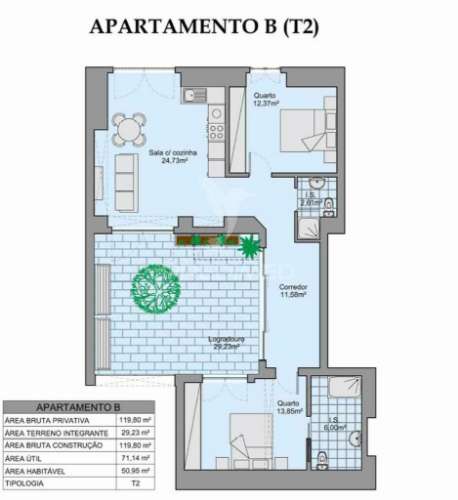 Apartamento t1 em edifício pombalino, centro, vista rio.