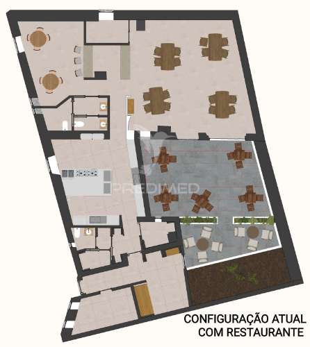 Restaurante com projeto para transformar em moradia t3 - beringel