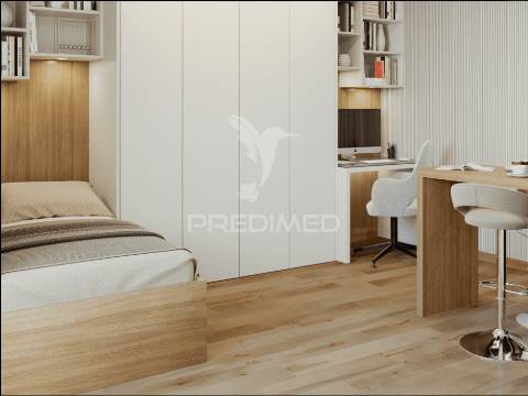 Apartamento t1 com varanda e lugar de garagem