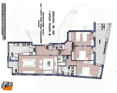 Apartamento t3 novo no centro da maia