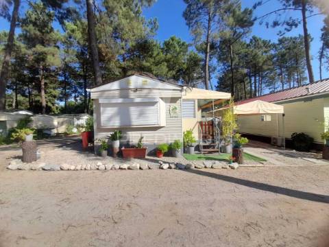 Mobil home t3 com deck, mobilada e equipada, pinhal novo.