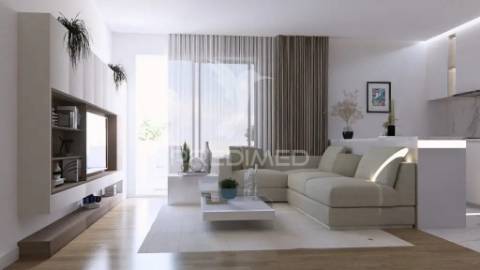 Apartamento t1 | condomínio fechado com portaria | varanda & garagem