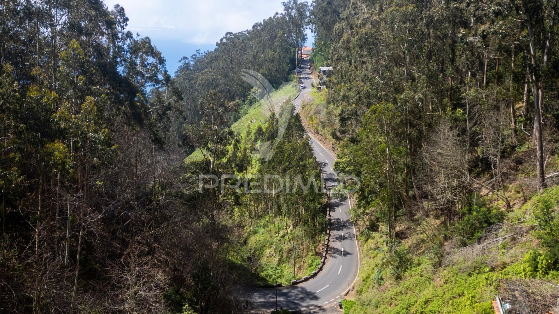 Terreno com frente estrada e vista mar.