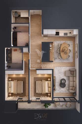 T3 c/ 3 frentes e 2 varandas | garagem p/ 2 carros | quinta viana