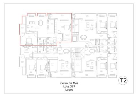 Cerro de mós-317 residence, apartamento t2-r/c c  em lagos.